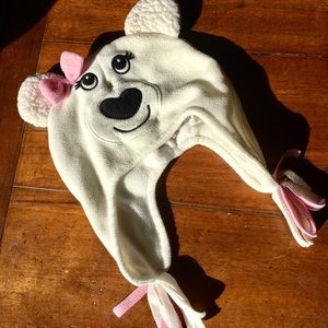 Toddler girls bear hat